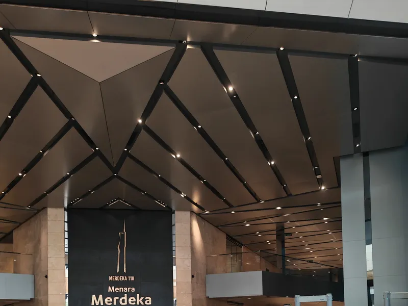 Menara Merdeka signage at the tower entrance